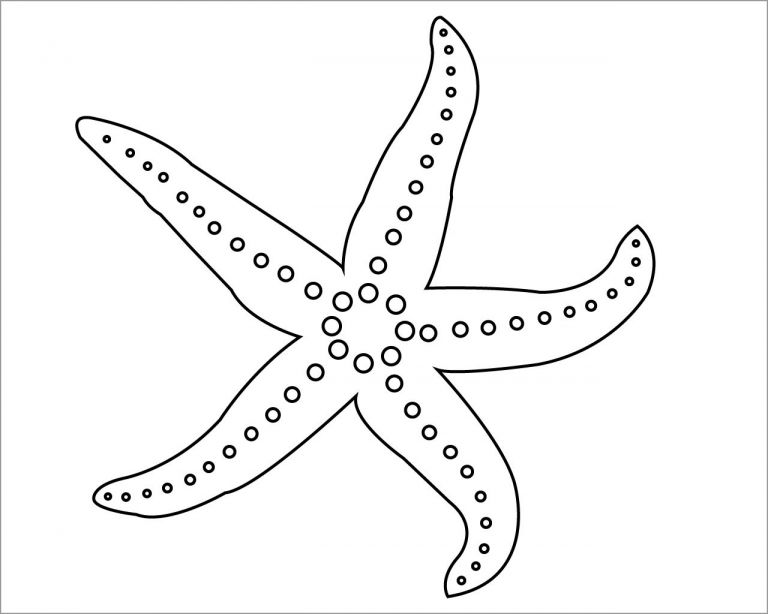 Easy Starfish Coloring Page - ColoringBay
