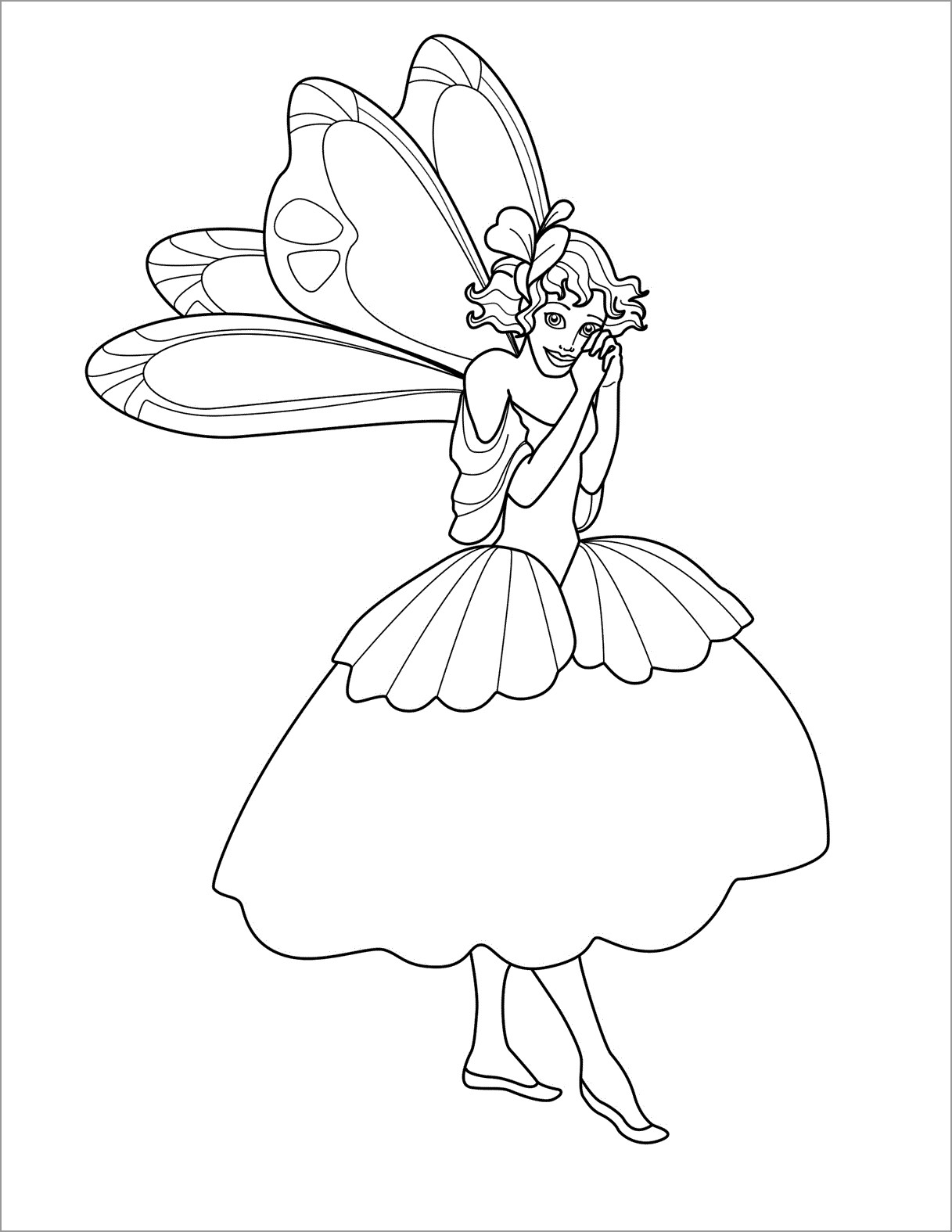 Startling Fairy Coloring Page