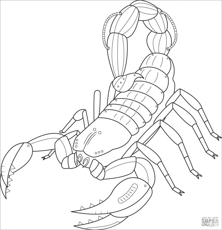 Free Scorpions Coloring Page to Print - ColoringBay