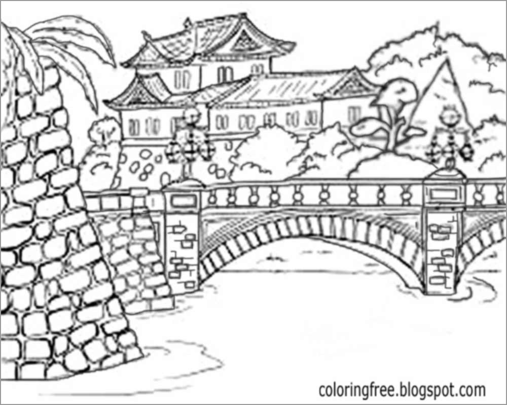 Stone Bridge Coloring Page