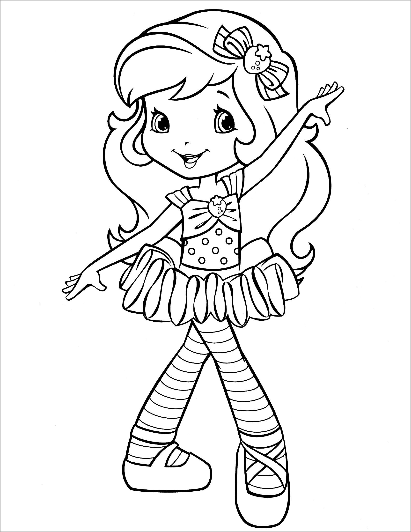 Strawberry Shortcake Ballerina Coloring Pages