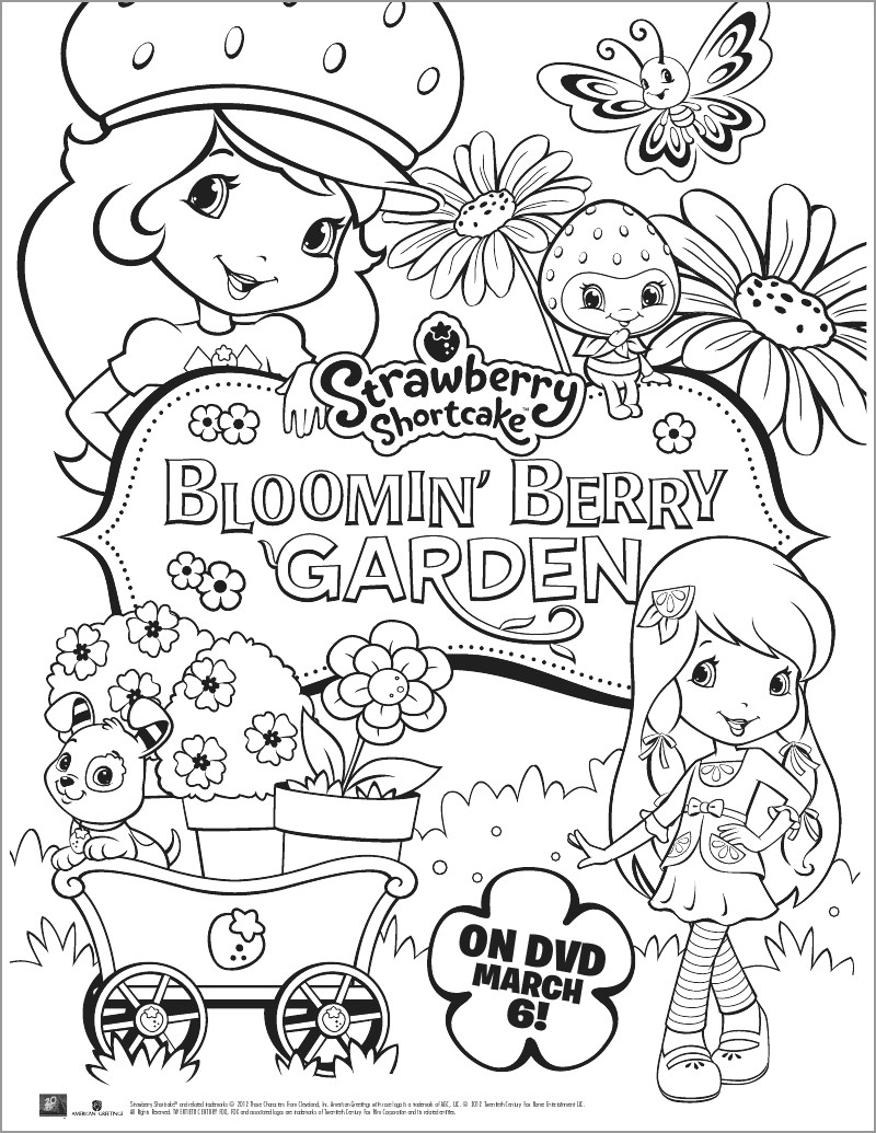 Strawberry Shortcake Bloomin Berry Garden Coloring Page