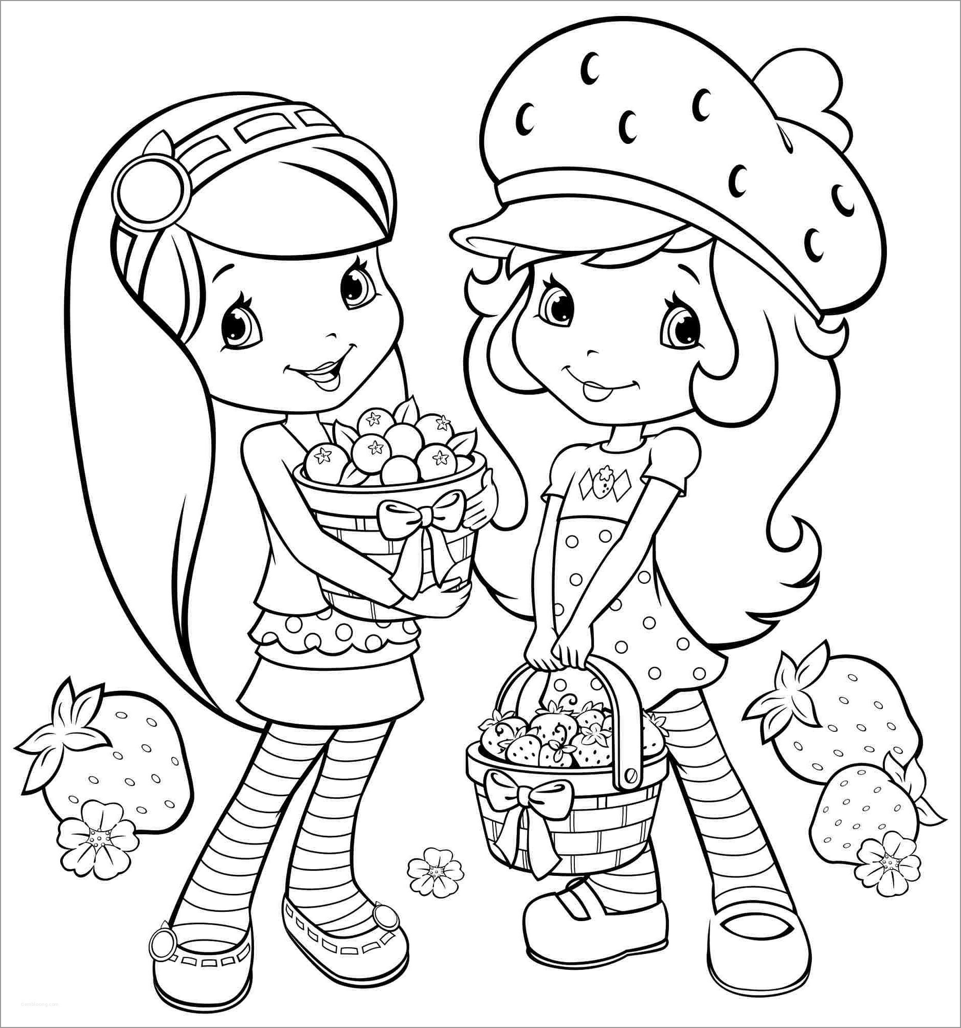 Strawberry Shortcake Coloring Pages For Girls Coloringbay