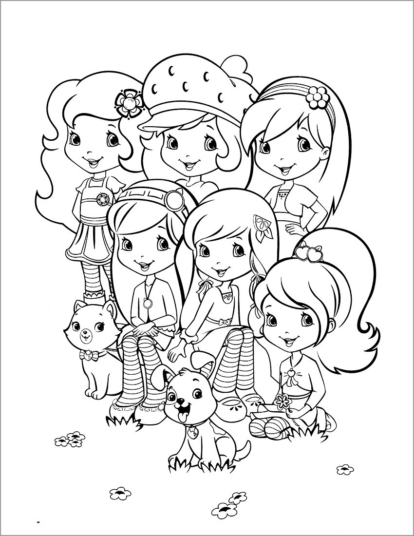 Strawberry Shortcake Friends Coloring Pages