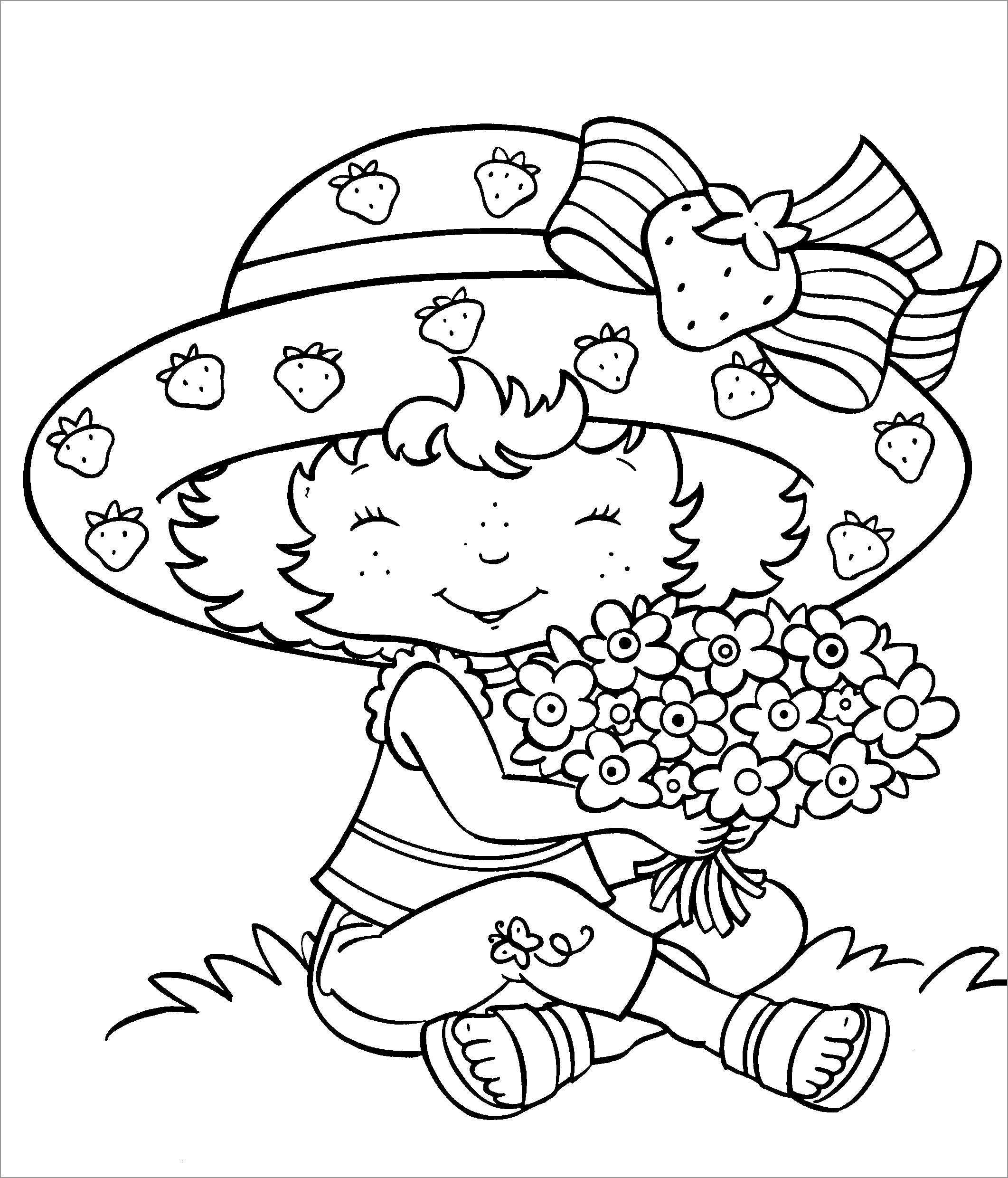 Strawberry Shortcake Girl Coloring Pages