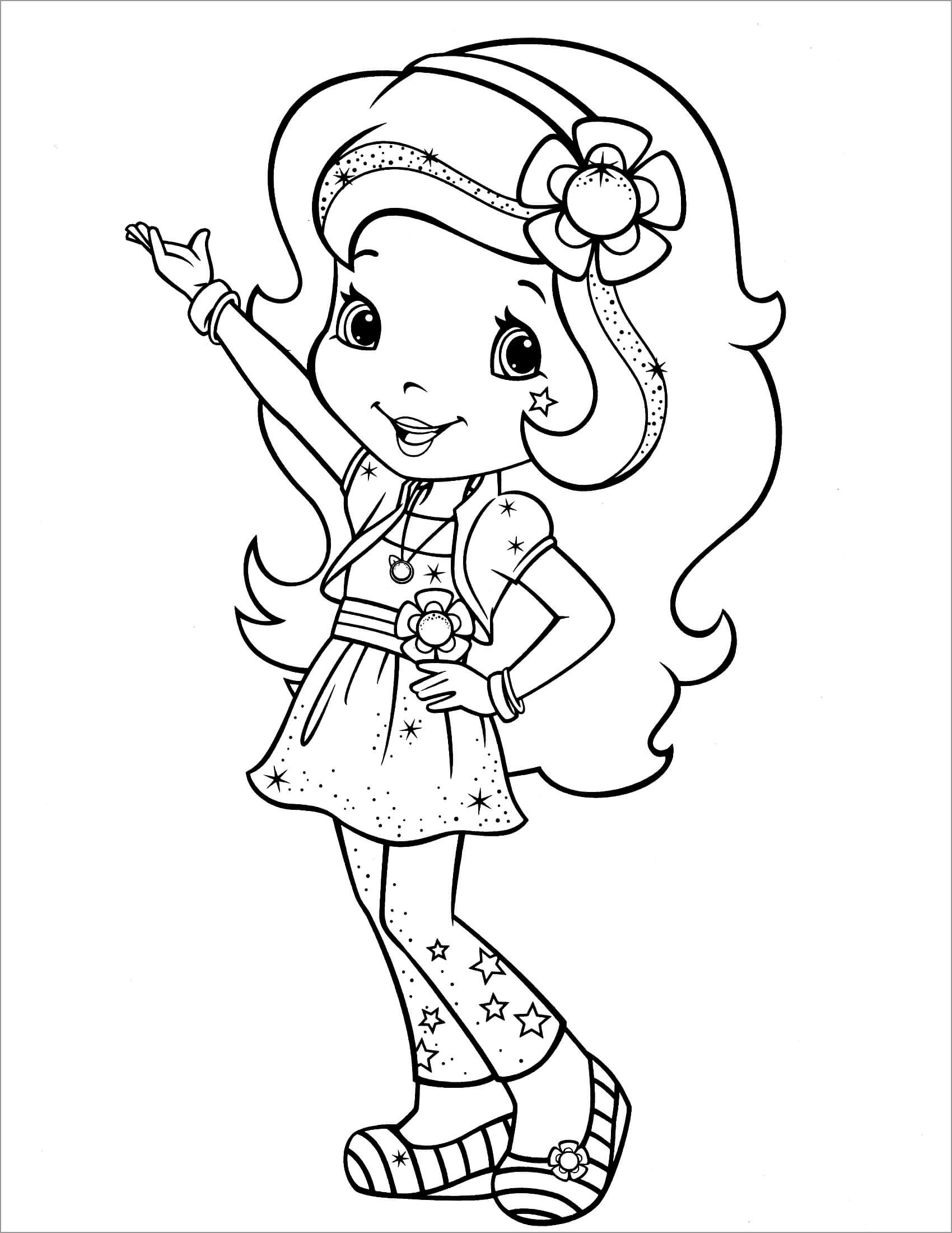 Strawberry Shortcake Stars Coloring Page