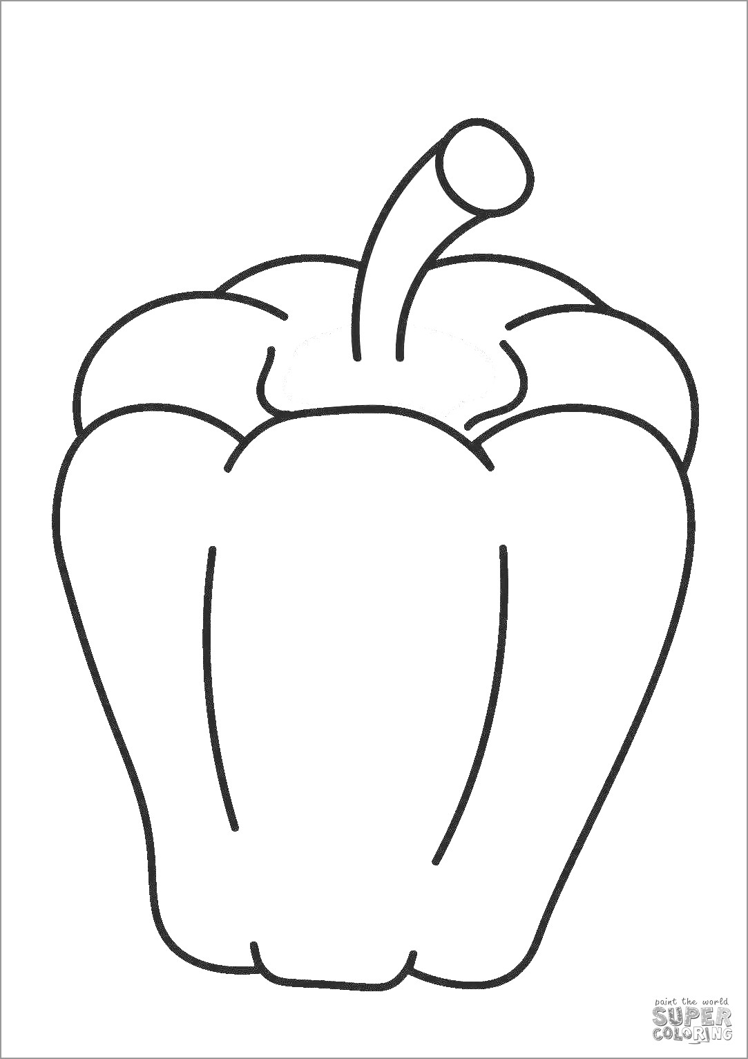 Sweet Pepper Coloring Page