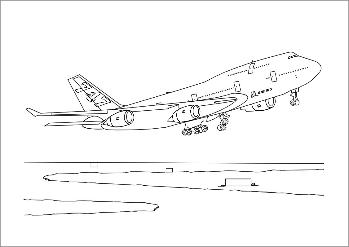 Take Off Airplane Coloring Pages