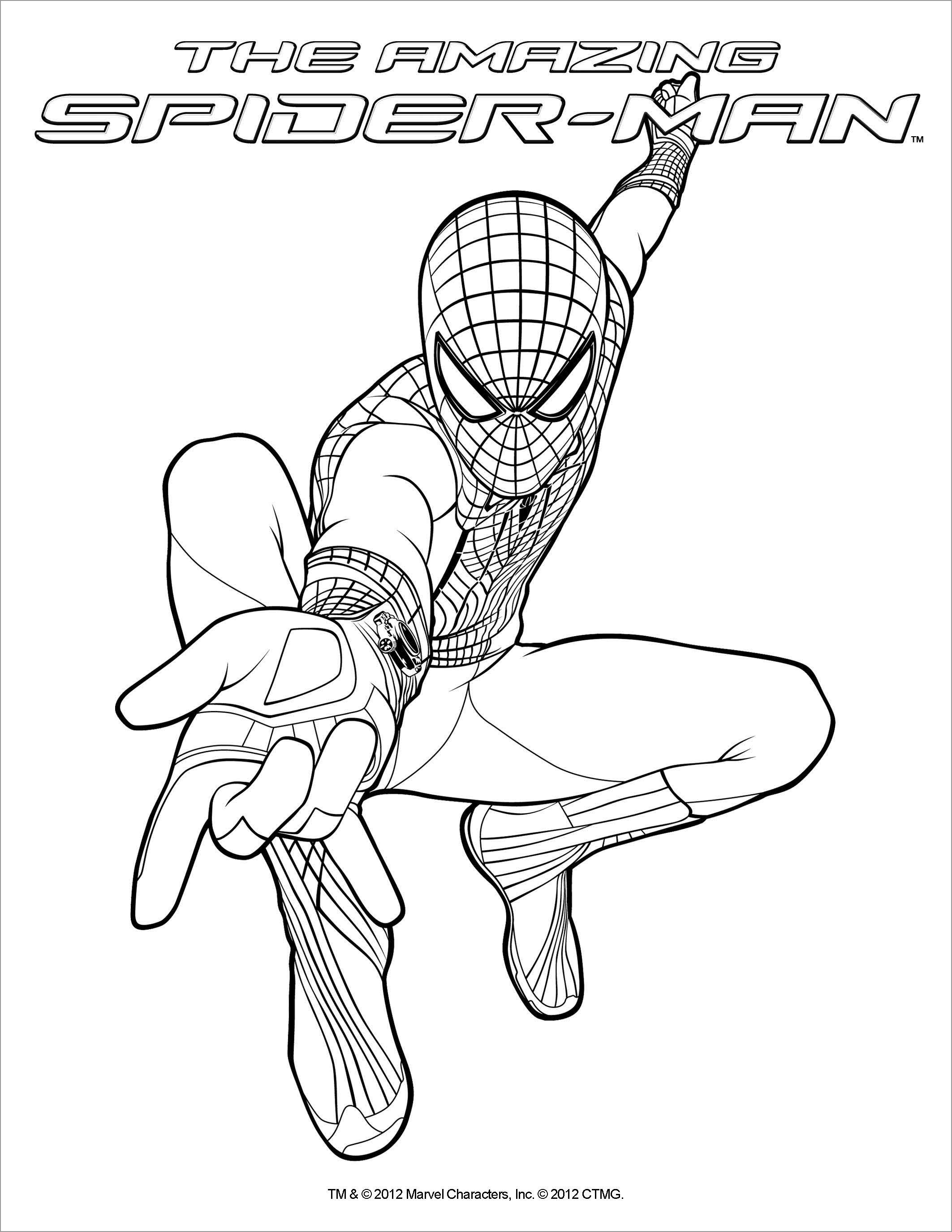 Amazing Spiderman Coloring Pages   ColoringBay