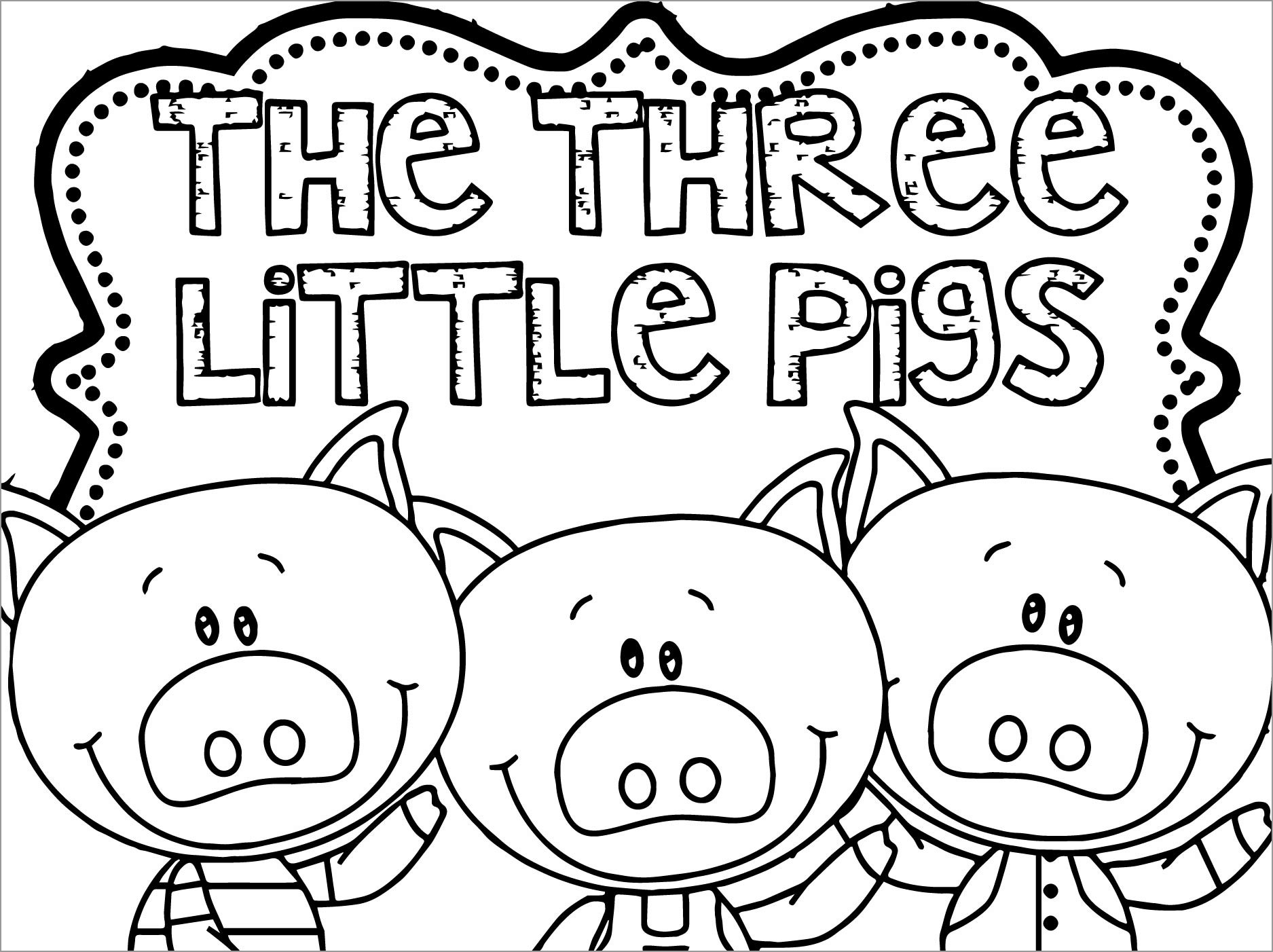 The Three Little Pigs Coloring Page ColoringBay