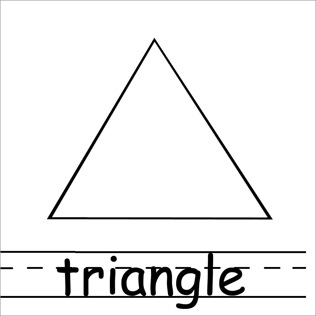 Triangle Coloring Page for toddlers