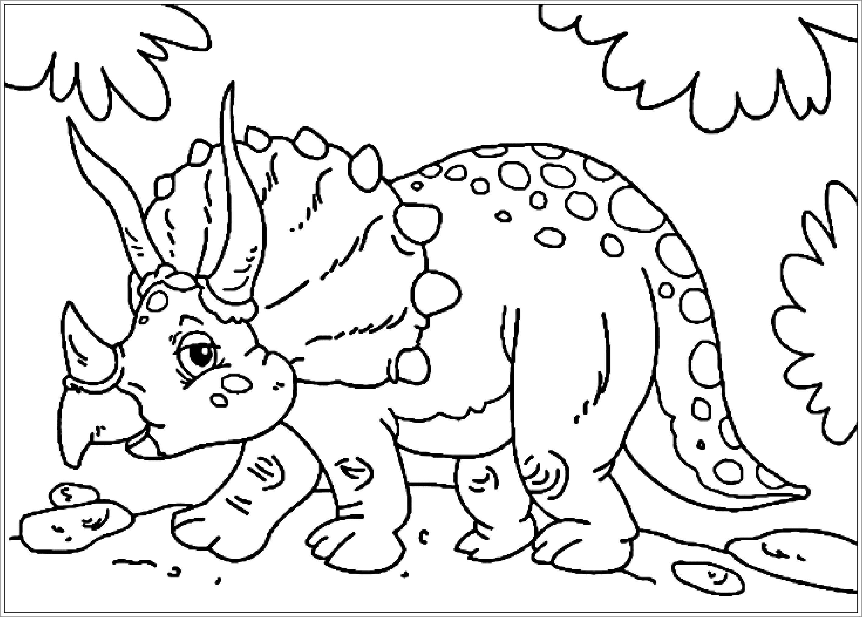Dinosaur Coloring Pages Triceratops