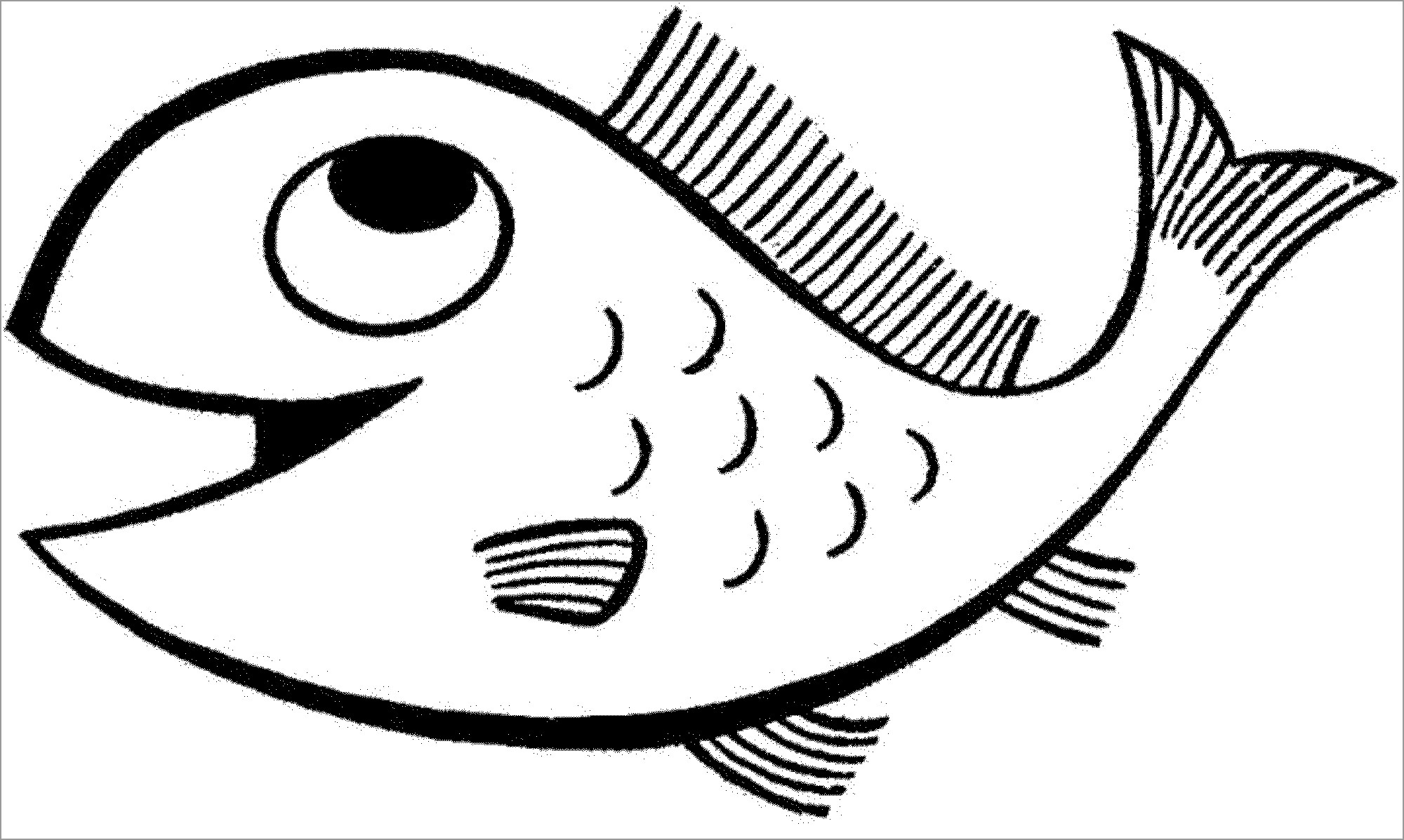 Trout Coloring Page for Preschool