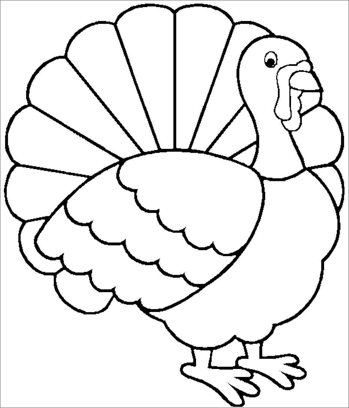 Turkey Coloring Page Free   ColoringBay