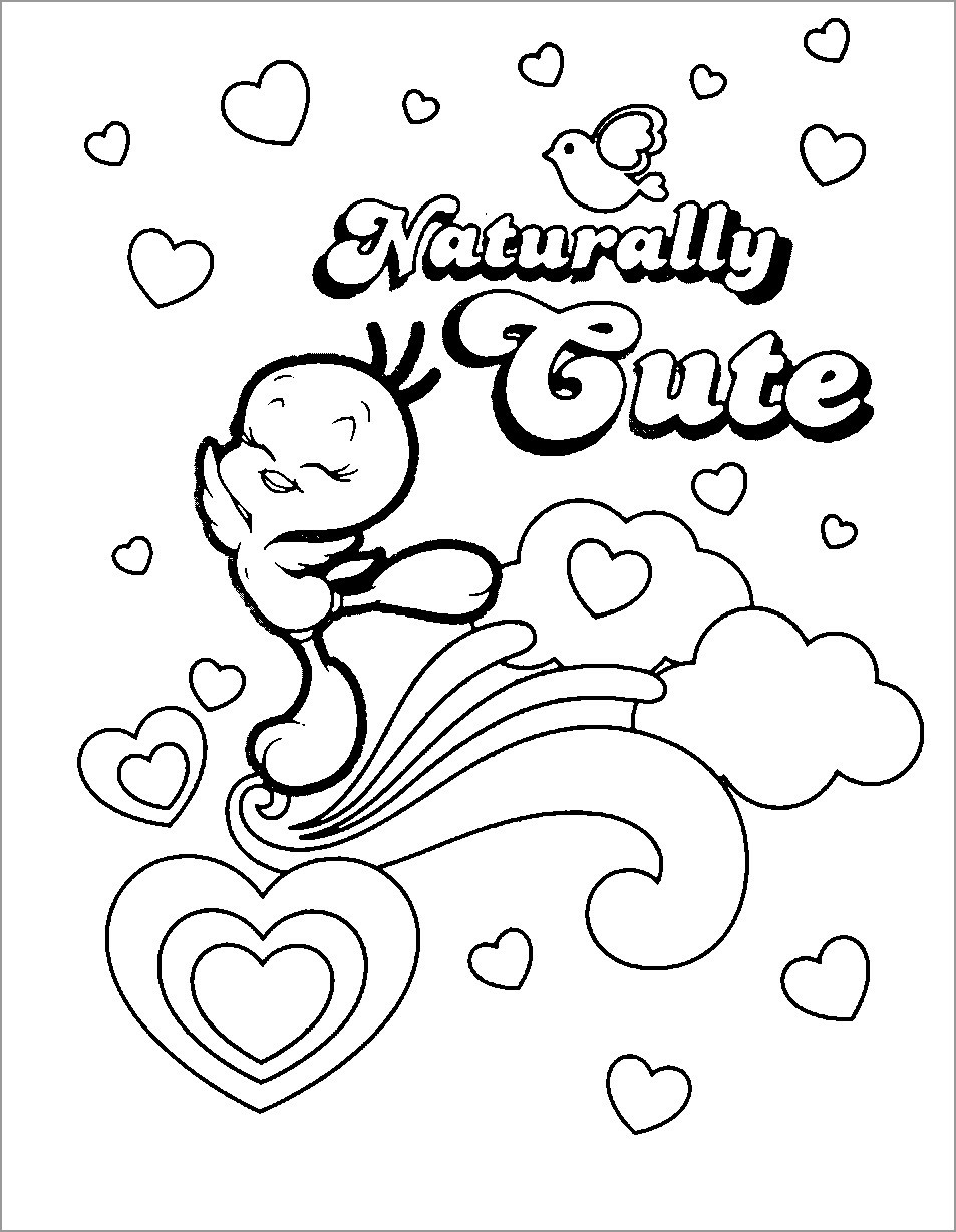 Tweety Bird Coloring Page for Kids