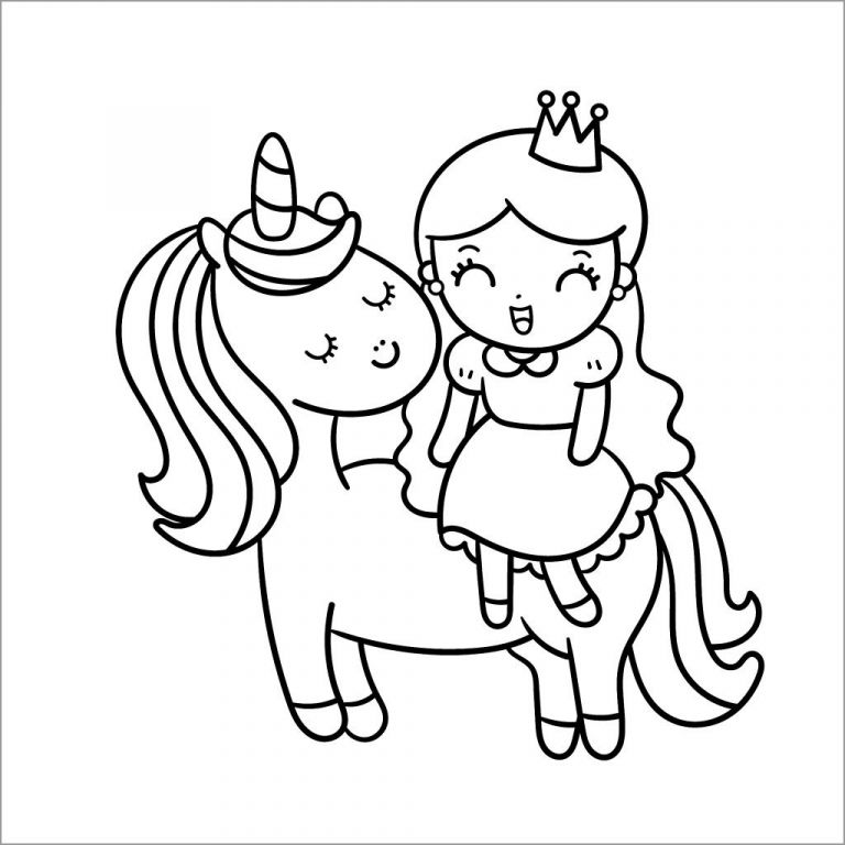 unicorn-and-princess-girl-coloring-page-coloringbay