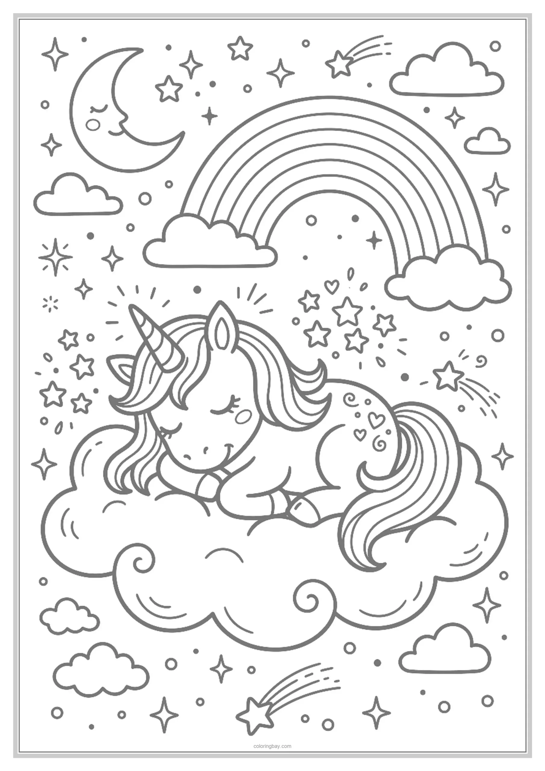 unicorn coloring pages black and white unicorn coloring pages black and white