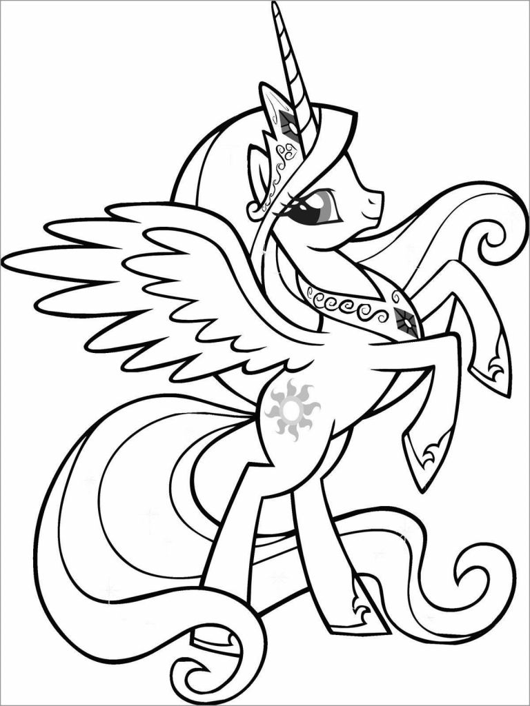 Unicorn Coloring Page Your Smile Will Shine Coloringbay
