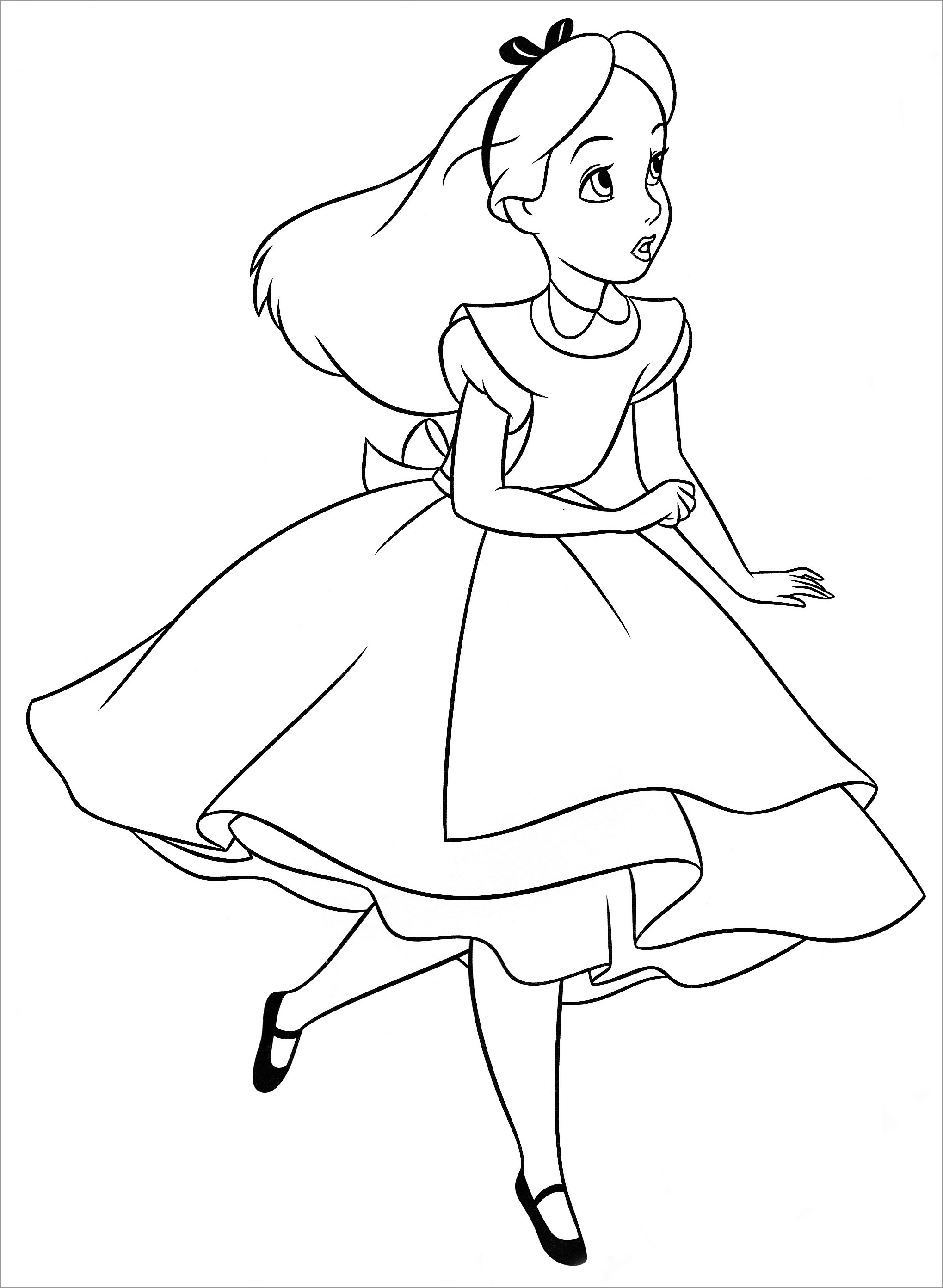 Alice In Wonderland Coloring Pages Alice In Wonderland Free Coloring