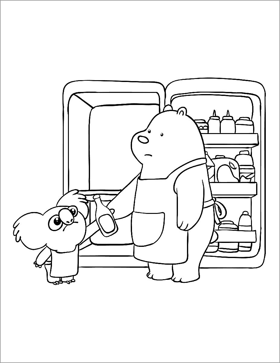 We Bare Bears Coloring Page Picture