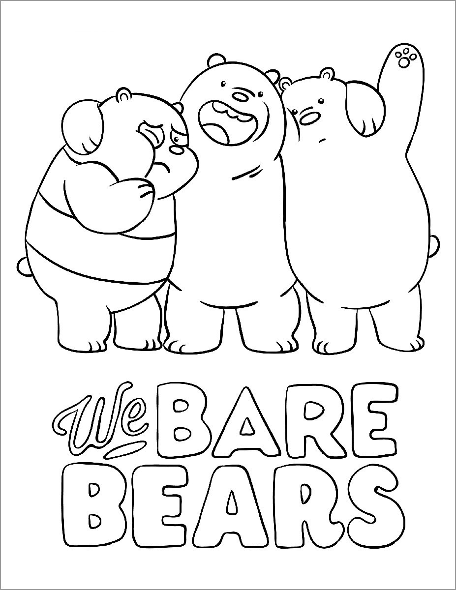 We Bare Bears Free Coloring Pages