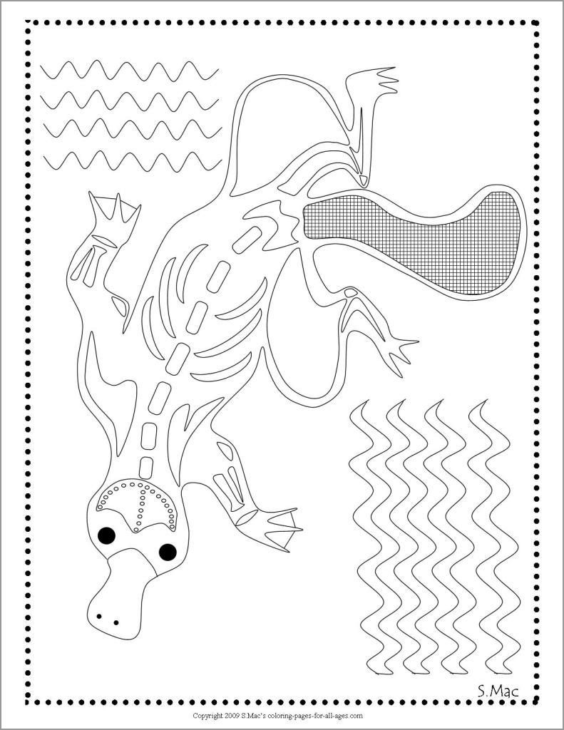 X Ray Platypus Coloring Page