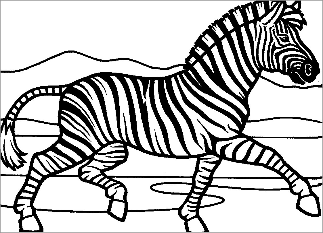 Zebra Coloring Pages for toddlers